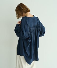 YECCA VECCA バックギャザーロングシャツ