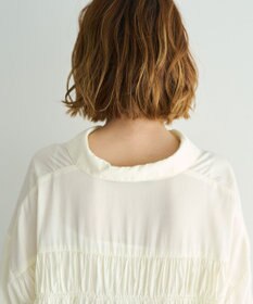 YECCA VECCA バックギャザーロングシャツ