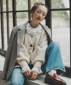 #Newans 【前後着用可能】【高山都さんコラボ】ビッグカラー２WAYブラウス