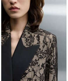 JOSEPH パッチワークレース　ダブルブレステッドジャケット