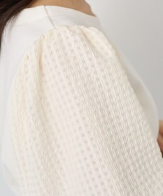 earth music&ecology シアーチェックスリーブプルオーバー