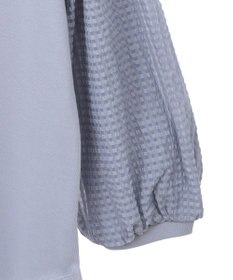 earth music&ecology シアーチェックスリーブプルオーバー