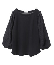 earth music&ecology シアーチェックスリーブプルオーバー