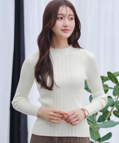 Tiaclasse 【新色追加・洗える】ランダムリブニットプルオーバー