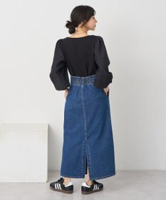 earth music&ecology シアーチェックスリーブプルオーバー