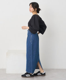 earth music&ecology シアーチェックスリーブプルオーバー