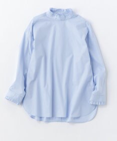 UNFILO イージーケア フリルネック シャツ