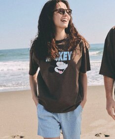 OP／FILA 【Ocean Pacific】ミッキー/水陸両用オーバーサイズTシャツ/レディース