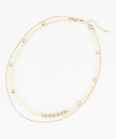 組曲 パール&メタルチェーンネックレス