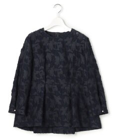 23区 【先行予約】ボタニカル カットジャガード ペプラムブラウス