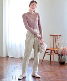 Tiaclasse 【新色追加・洗える】ランダムリブニットプルオーバー