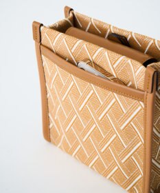 MIYABIYA LAQUOH クロス柄ジャガードショルダーバッグ