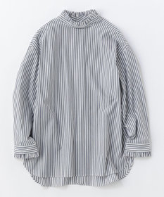 UNFILO イージーケア フリルネック シャツ