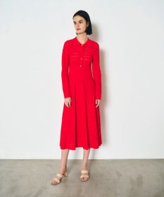 GRACE CONTINENTAL ウェーブニットワンピース