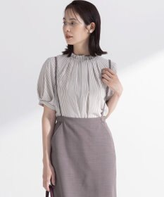 組曲 ライトデシンフリル襟 ブラウス