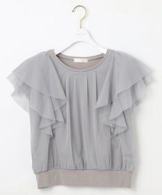 ANY SIS 【洗える】ラッフルチュール プルオーバー