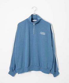 WEGO ラインハーフジップBIGスウェット