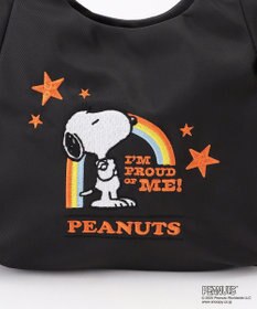 Y'SACCS SNOOPYデザイン サイドギャザー2wayトート　Sサイズ(レインボー）