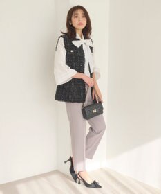 Feroux 【洗える・2WAY】リボンタイチュニック ブラウス