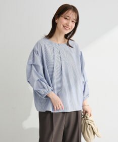Green Parks イージーケア袖タックブラウス