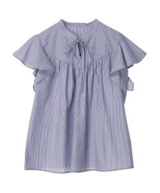 earth music&ecology ギャザーフレンチスリーブブラウス