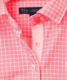 23区GOLF 【WOMEN】【吸水速乾】グラフ柄 長袖シャツ