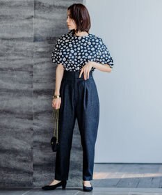 組曲 L 【組曲×setsuko sagittaire】ストレッチデニムパンツ