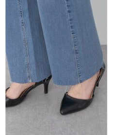 earth music&ecology セルフカットフレアデニムパンツ