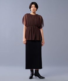 uncrave 【洗濯機洗い可】カクテル チュール ブラウス（uncrave STANDARD）