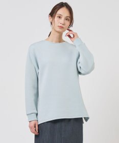 J.PRESS LADIES L ダンボールジャージー プルオーバー カットソー スモーキーミント系