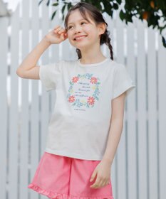 組曲 KIDS  【110-140㎝】 フラワーリースTeeシャツ