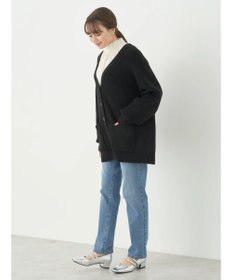 earth music&ecology アンチピリング畦Ｖネックカーディガン