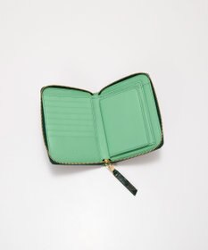 TOPKAPI 【TREASURE TOPKAPI】ローズエンボス ツヤ レザー ラウンドファスナー 二つ折り財布/パスポート対応