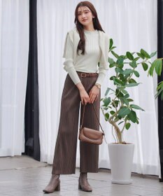 Tiaclasse 【新色追加・洗える】ランダムリブニットプルオーバー