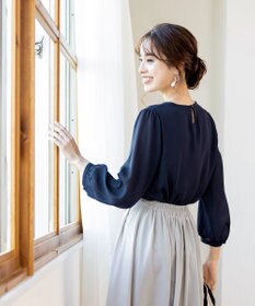 Tiaclasse 【洗える】ピンタックレースブラウス