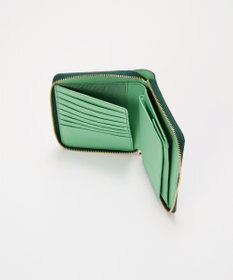 TOPKAPI 【TREASURE TOPKAPI】ローズエンボス ツヤ レザー ラウンドファスナー 二つ折り財布/パスポート対応