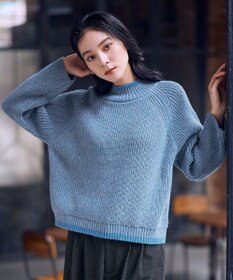 ANY L 【5色展開】バイカラーMIXニット