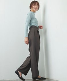 Feroux 【洗える】サイドオープンスラックス パンツ