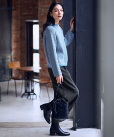 ANY L 【5色展開】バイカラーMIXニット