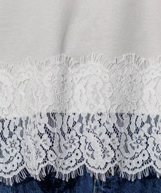 23区 【先行予約】コットンフォルムレースコンビ カットソー