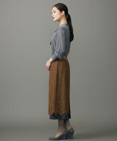 自由区 S 【SHIHOさん着用】バイカラーレース スカート