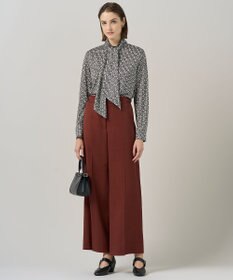 ICB 【30th ANNIVERSARY】 モノグラムプリントスムース ボウタイブラウス