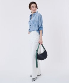 LeSportsac MED HAMMOCK ADJ BAG/ディープシー/ボトルグリーンウェビング