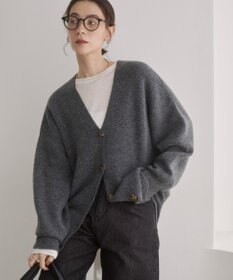 WEGO 【ANGIE VINTAGE】オーバーサイズVネックカーディガン