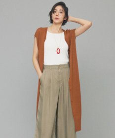 自由区 L 【カタログ掲載・洗える】ペーパーブレンドニット ジレ