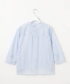 J.PRESS LADIES 【洗える】ランダムストライプ スタンドカラー  ブラウス