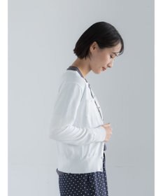 Te chichi 【マシンウォッシャブル】遮熱ポケット付きクルーネックカーディガン
