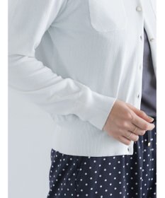 Te chichi 【マシンウォッシャブル】遮熱ポケット付きクルーネックカーディガン