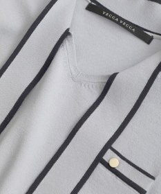 YECCA VECCA 配色ボウタイニット