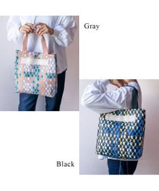 tsumori chisato CARRY タコチェック ハンドバッグ 手提げ 【 水や汚れに強いコーティング 】